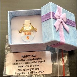 Beautiful white moonstone ring